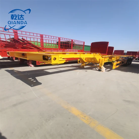 40FT 3 Axle Frame Trailer Container Transport Trailer Using 3 Axle Semi - Trailer Frame Semi - Trailer Truck for Low Price